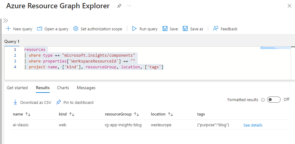 Find classic application insights for migration | Welcome to my tech-blog